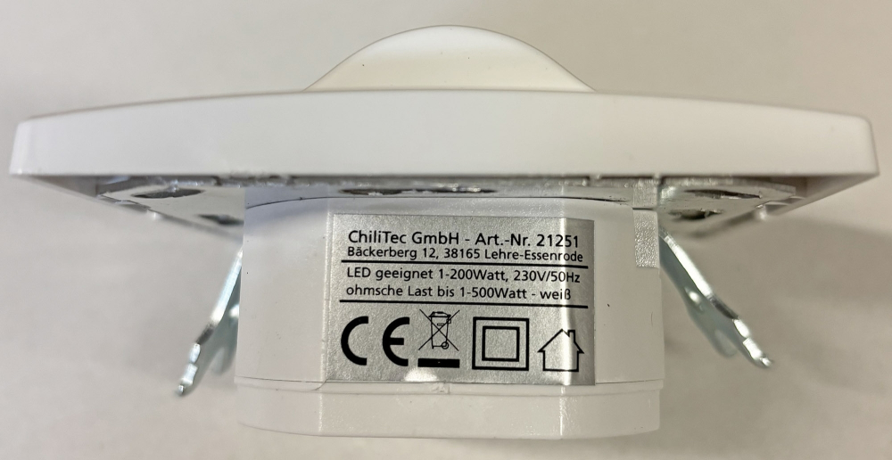 UP Bewegungsmelder PIR 160°, 2-Draht Technik, LED geeignet, weiss ChiliTec 21251