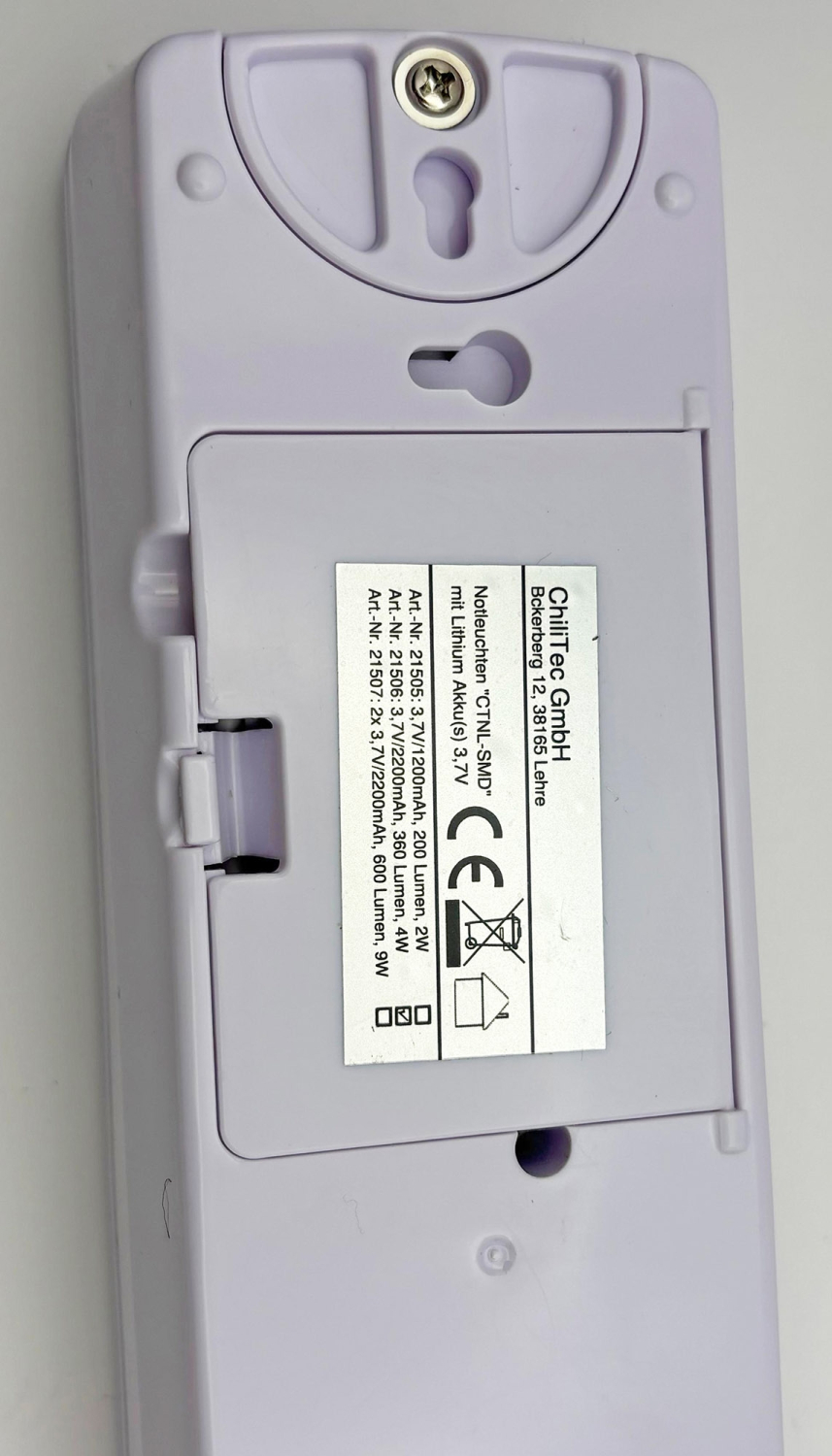 ChiliTec LED Notleuchte "CTNL-60 SMD" Sicherheitsleuchte Lithium Akku Notbeleuchtung 4W 21506