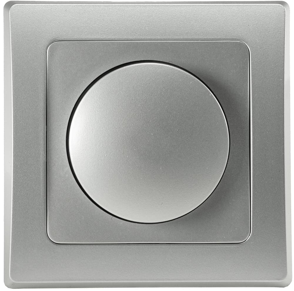 Dimmer DELPHI Helligkeitsregler Einbau 250V / 3-60W Silber Klick Ein- Ausschalter für elektronische Trafos