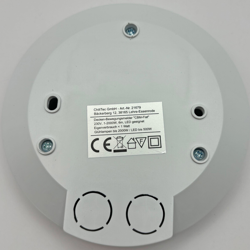 Decken-Bewegungsmelder IR 360° "CBM-Flat" IP20 3-Draht weiß 21679