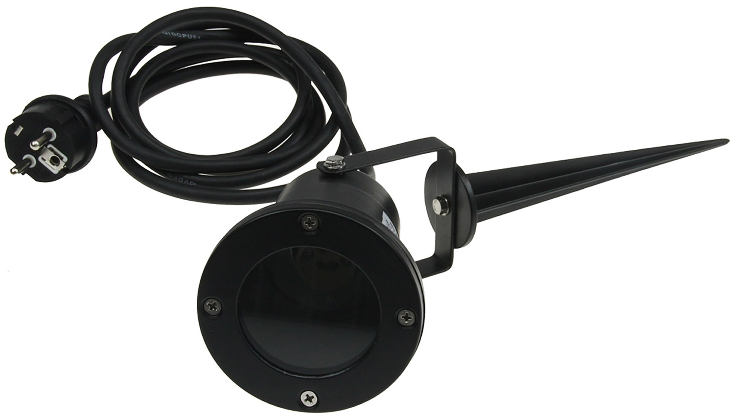 ChiliTec Gartenleuchte "CT-GS10" GU10 Schwarz IP68 Erdspieß 1,5m Kabel 21750