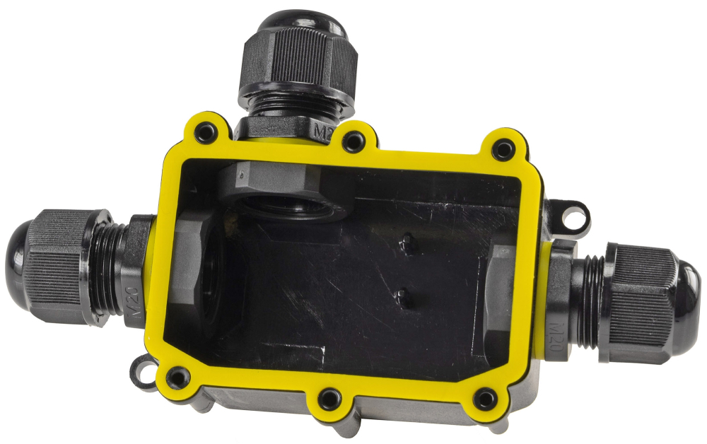 Kabelverbinderbox für 3 Anschlüsse IP68, 1x Eingang, 2x Ausgang, 22030