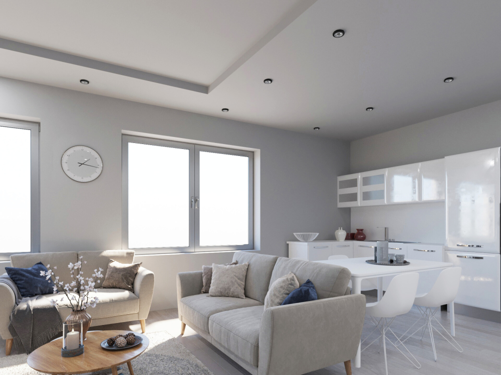 Deckeneinbaurahmen Morta schwarz rund Einbaustrahler Kanlux 22116