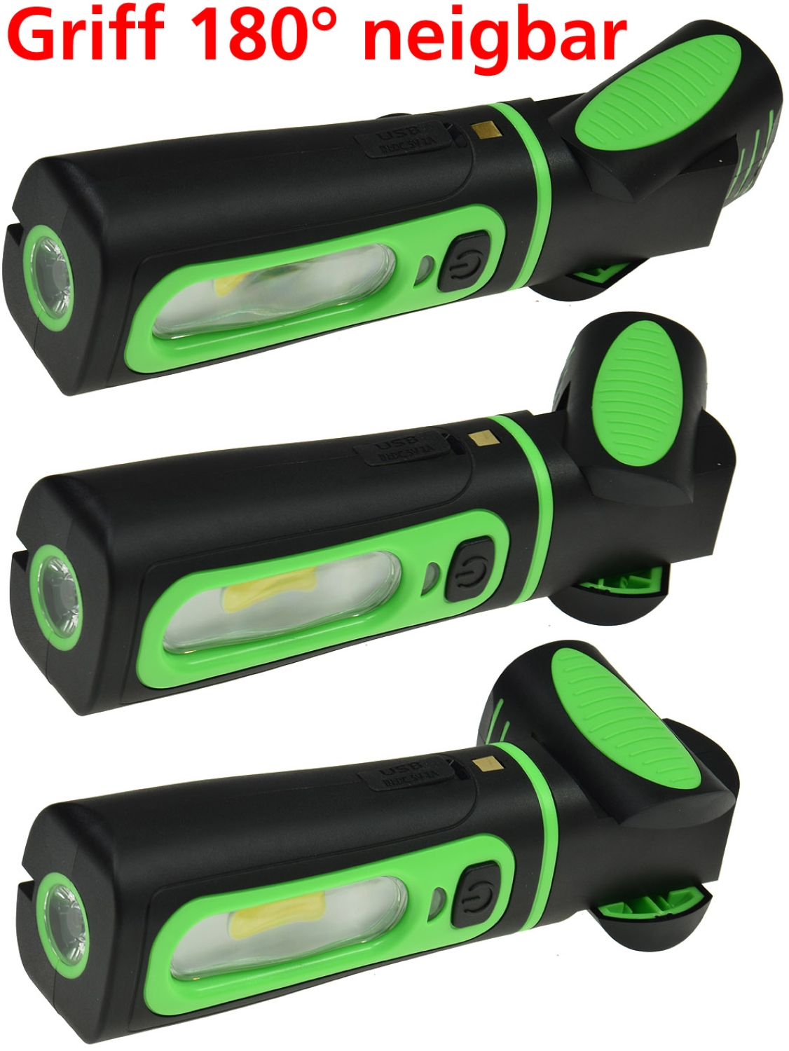 LED Arbeitsleuchte 3W "FlexiLED 300+" Akku 250lm COB Stableuchte mit Ladeschale Magnethalter 22149