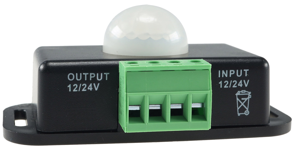 Bewegungsmelder 12-24VDC 6A 8m Reichweite 60° 22239