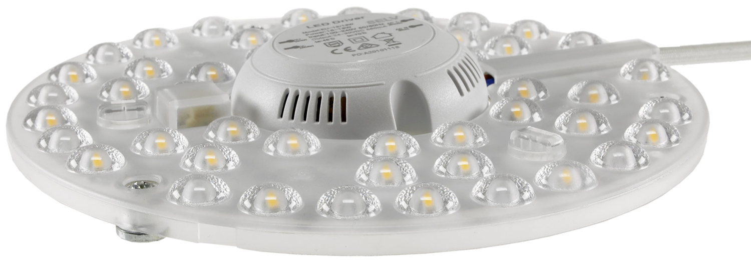 ChiliTec LED Modul "UM24ww" Ø180mm 24W 3000K 2680Lm Magnethalter 22326 für Leuchten Umrüstung