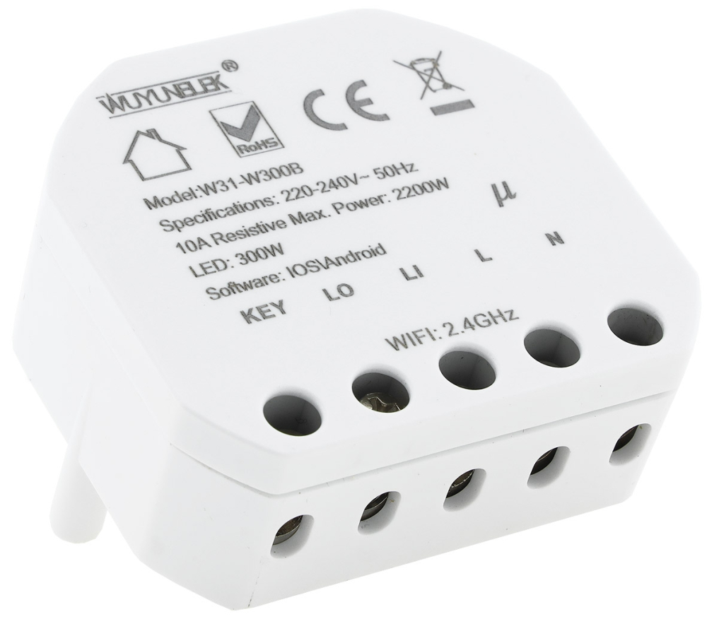 MILOS WiFi Schalter Android + iOS, Alexa + Google tauglich, Unterputz 22482