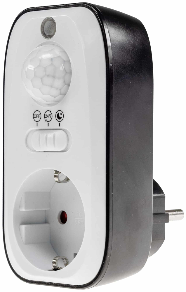 Zwischenstecker mit Bewegungsmelder 1200W, LED geeignet, 22684