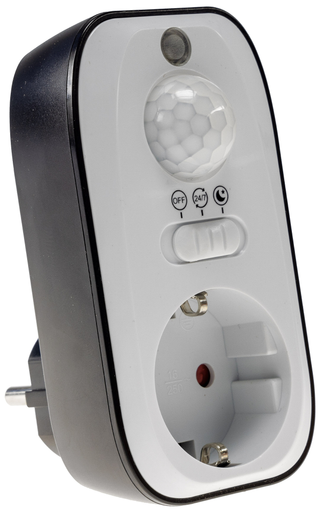 Zwischenstecker mit Bewegungsmelder 1200W, LED geeignet, 22684