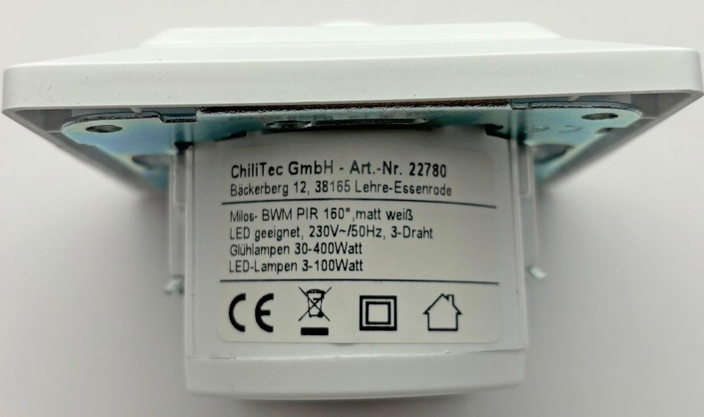 MILOS Bewegungsmelder 3-Draht weiß matt LED geeignet 160° UP 22780