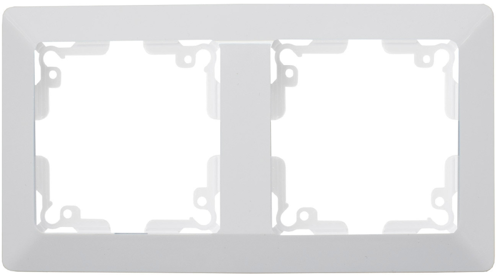 MILOS 2-fach Rahmen Matt Weiß 22788