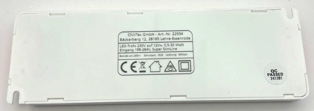 LED Trafo CT-SL20 SlimLine 12VDC 0,5-30W 22934