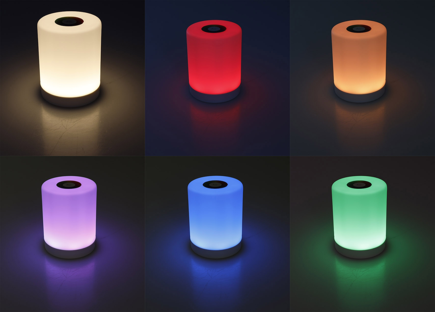 LED Akku-Tischleuchte mit Touch-Funktion H113mm, Warmweiß + RGB Magnethalter ChilITec 23111