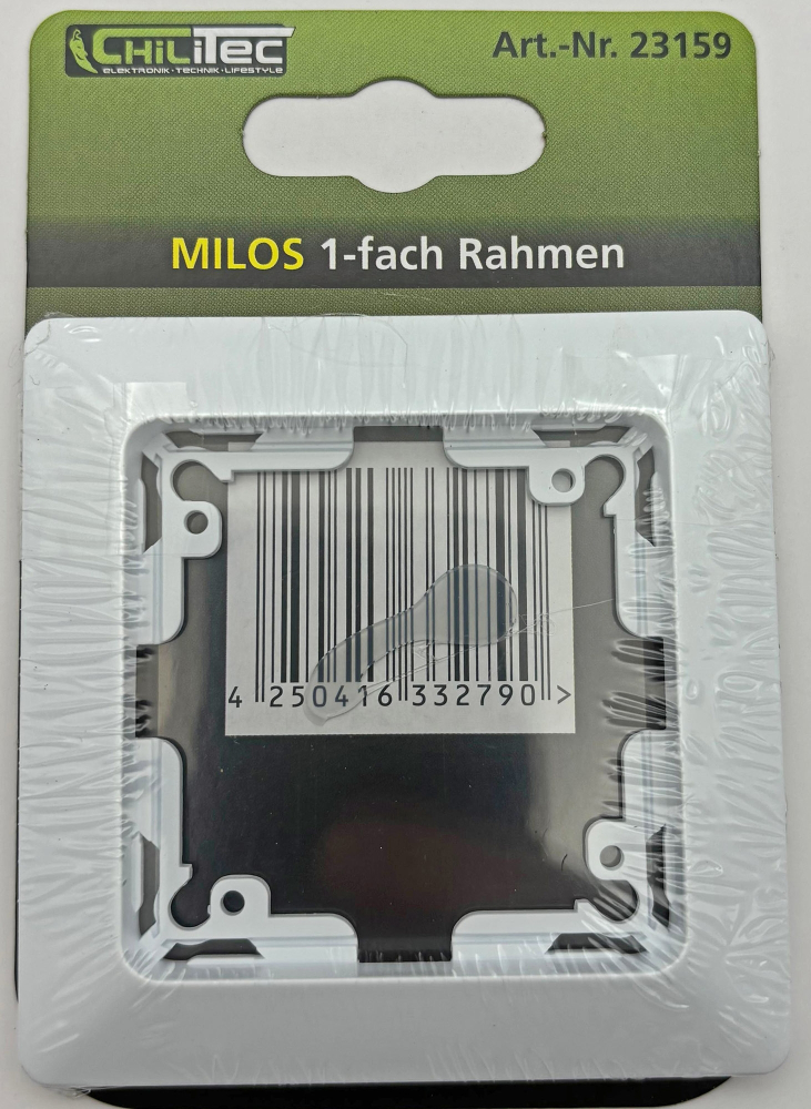 MILOS 1-fach Rahmen Matt Weiß 23159