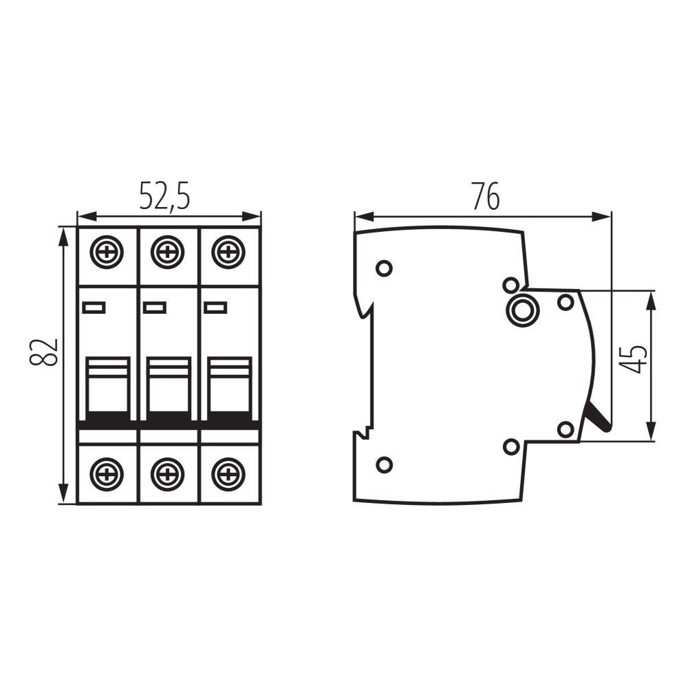 Sicherung Ideal KMB6 B40 3P 40A schwarz Leitungsschutzschalter Sicherungsautomat