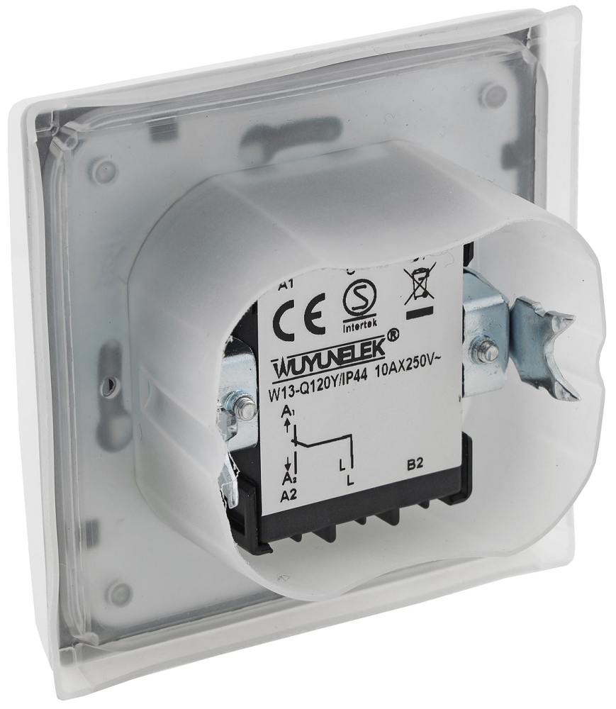 DELPHI Wechsel-Schalter IP44 250AV/10A silber mit Rahmen