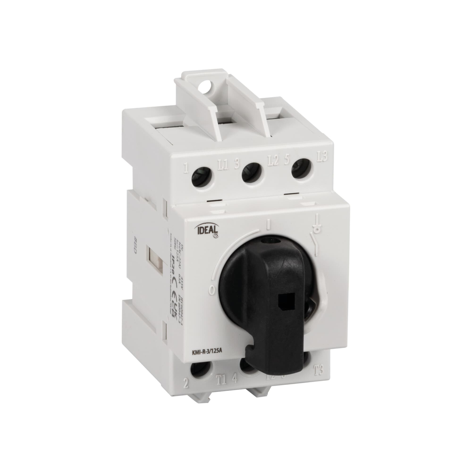 Lasttrennschalter 125A 3P - modularer Schienen-Trennschalter KMI-R 3 Module Ideal 23239