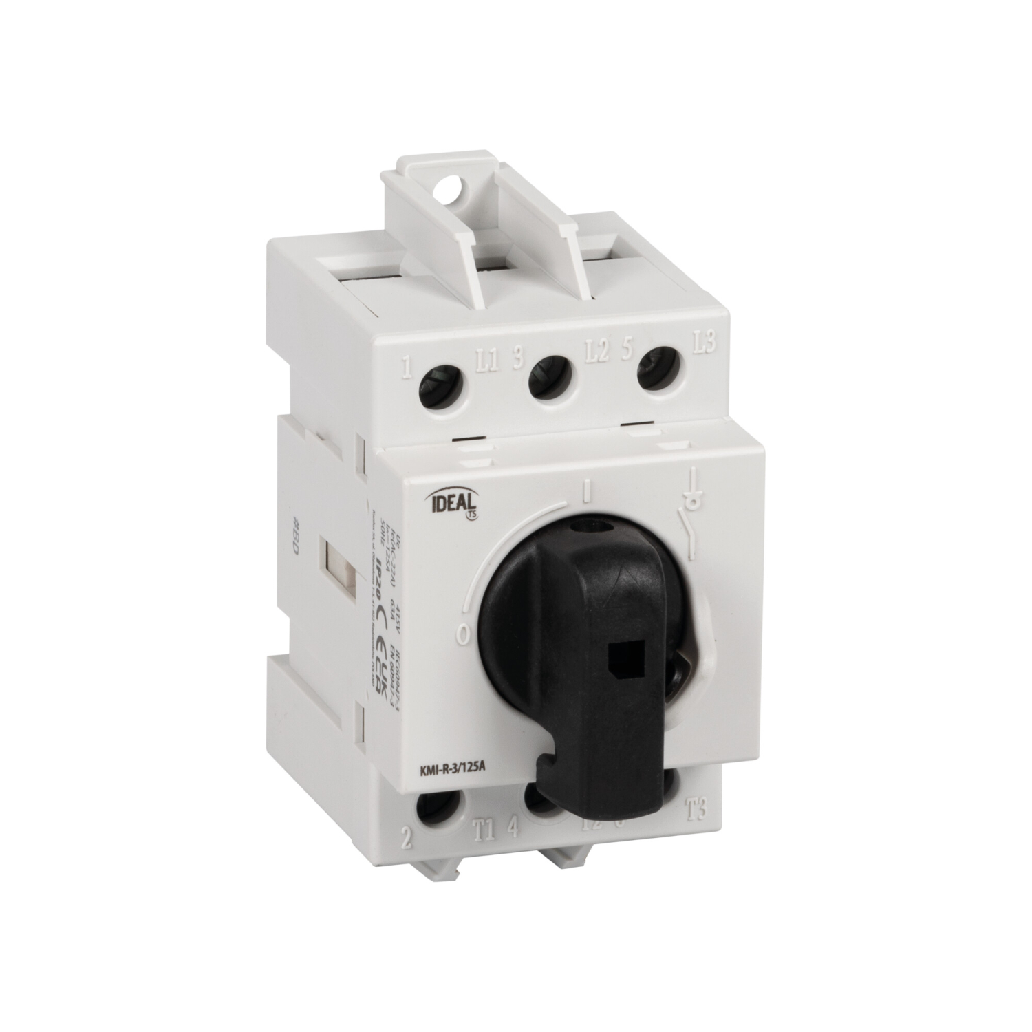 Lasttrennschalter 125A 3P - modularer Schienen-Trennschalter KMI-R 3 Module Ideal 23239