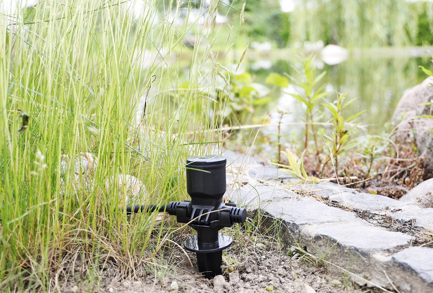 Gartensteckdose IP44 Außen - 5-fach Einzelsteckdosen mit Deckel und Erdspieß 23243
