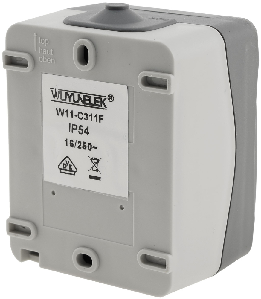 IP54 Feuchtraum Steckdose NUQUI Aufputz ChiliTec 23279