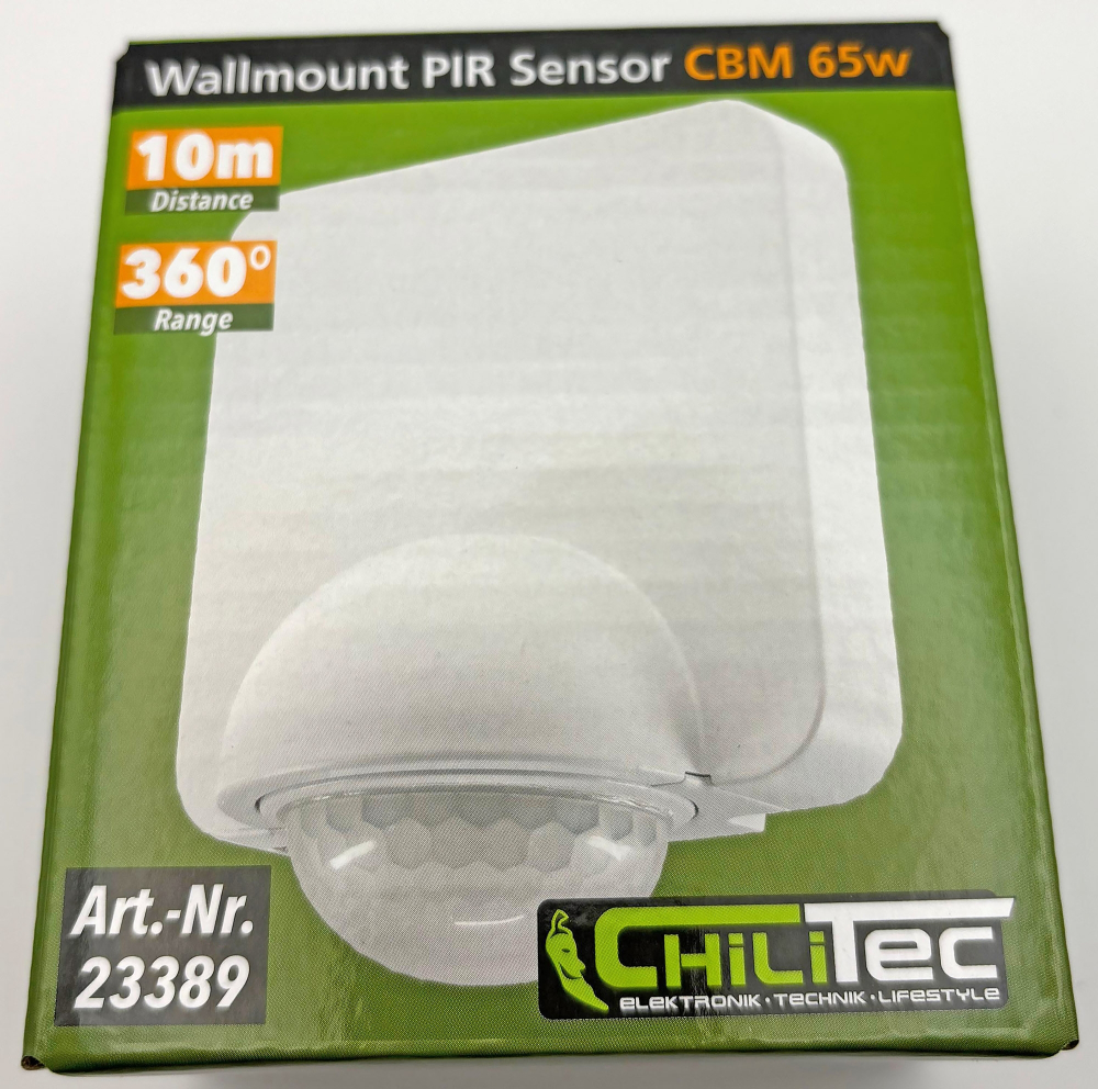 Aufputz Bewegungsmelder IP65 weiss 360° "CBM 65a" 10m Detektion 23389