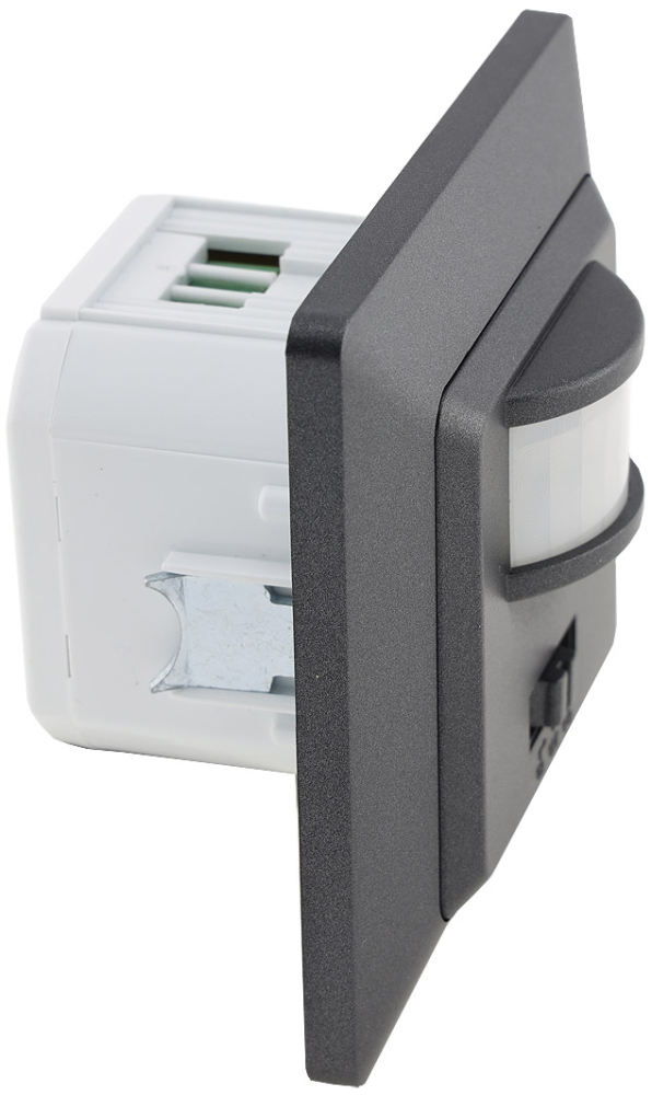 MILOS Bewegungsmelder anthrazit UP für LED geeignet, 2-Draht, 23406