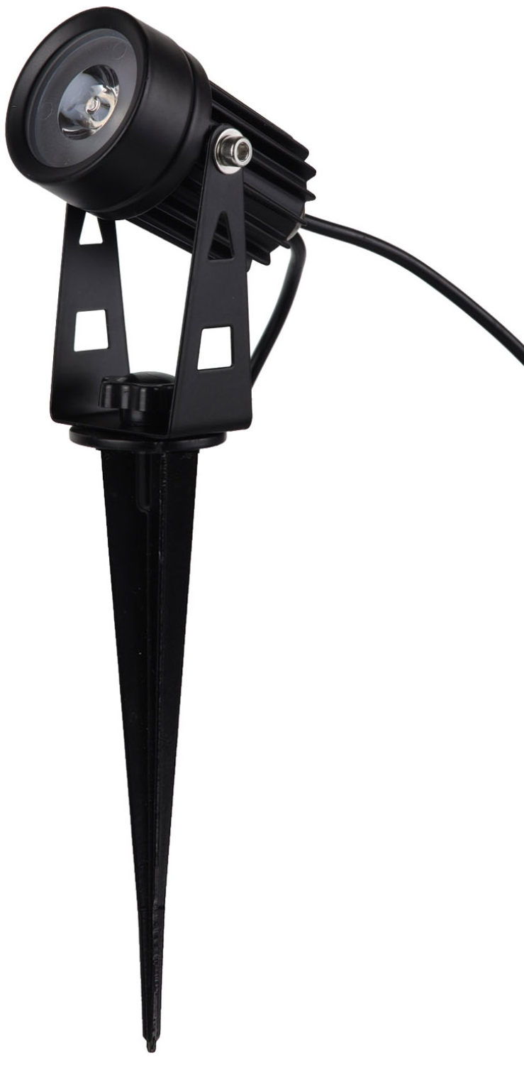 ChiliTec 4er Set Gartenleuchte IP65/44 Gartenstrahler 4 Spots mit Erdspieß + Netzteil 3000K 23441
