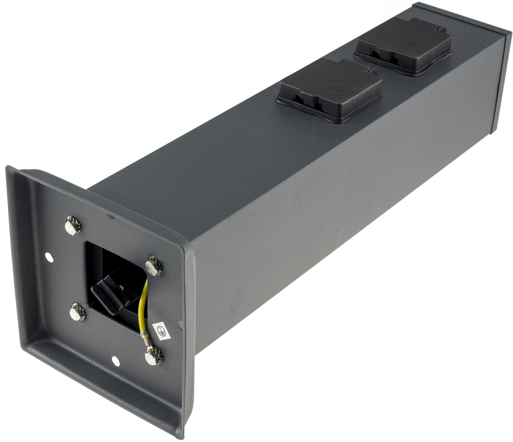 ChiliTec Steckdosensäule 4-fach Anthrazit IP44 Aussensteckdose 23445