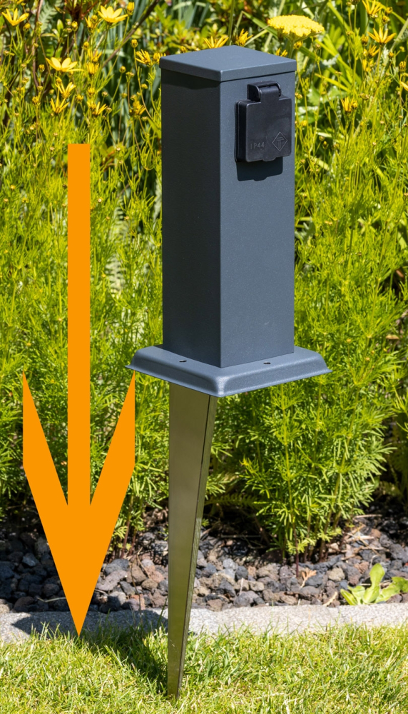 ChiliTec Erdspieß 23447 39cm für Steckdosensäule 23444 & 23445