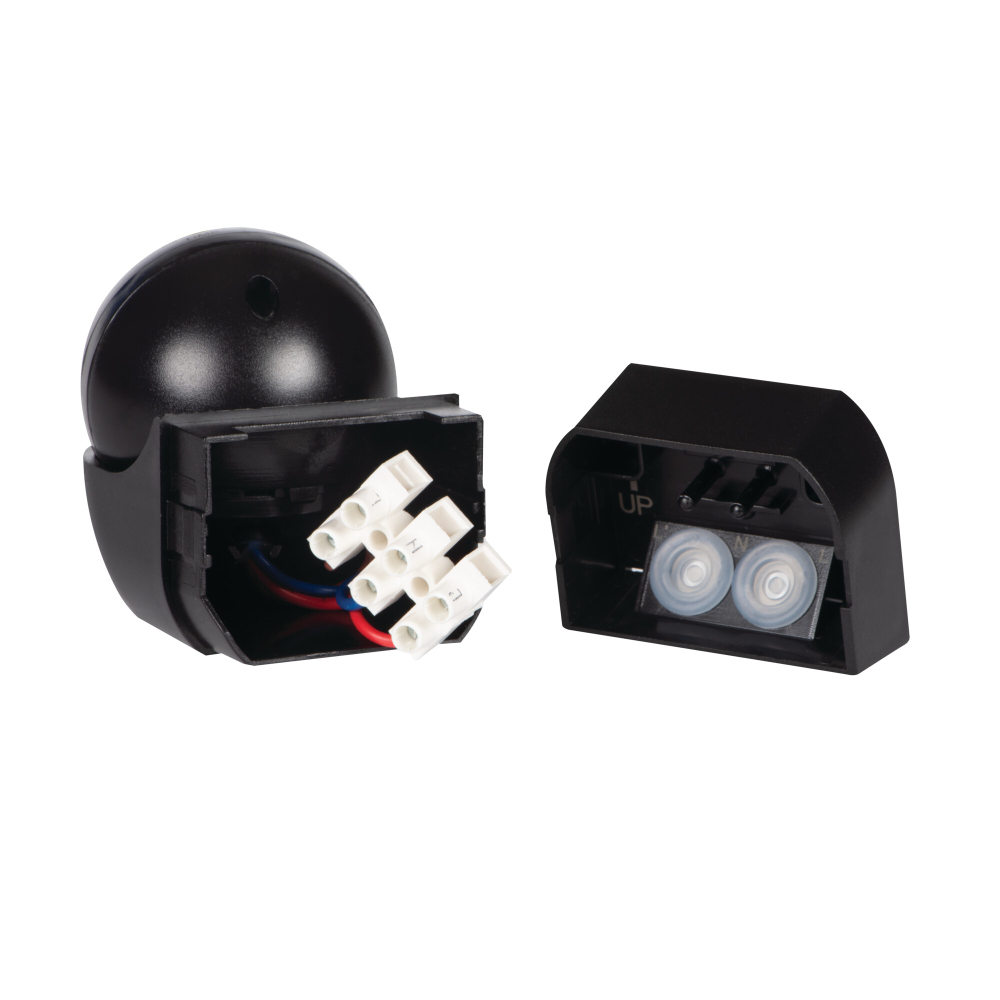 Bewegungsmelder ALER MINI PIR Sensor Aufputz 800W schwarz weiß 23459