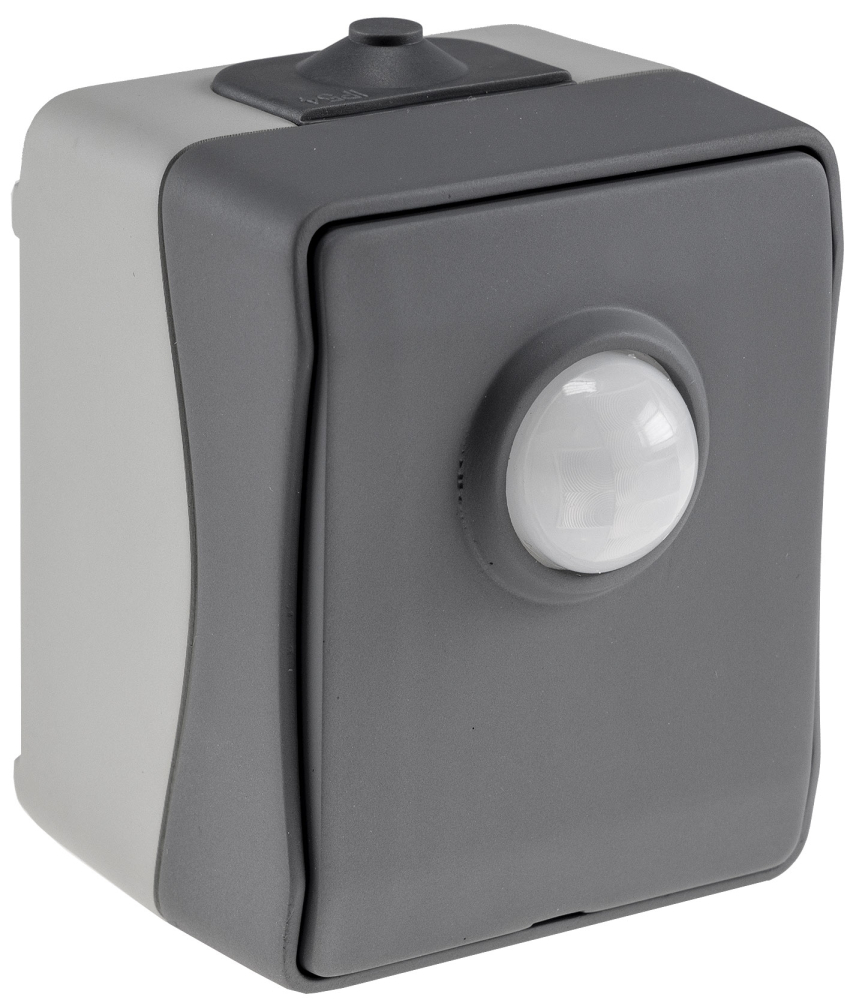 NUQUI Feuchtraum PIR Bewegungsmelder IP54, 120°, 2-500W, ChiliTec 23468