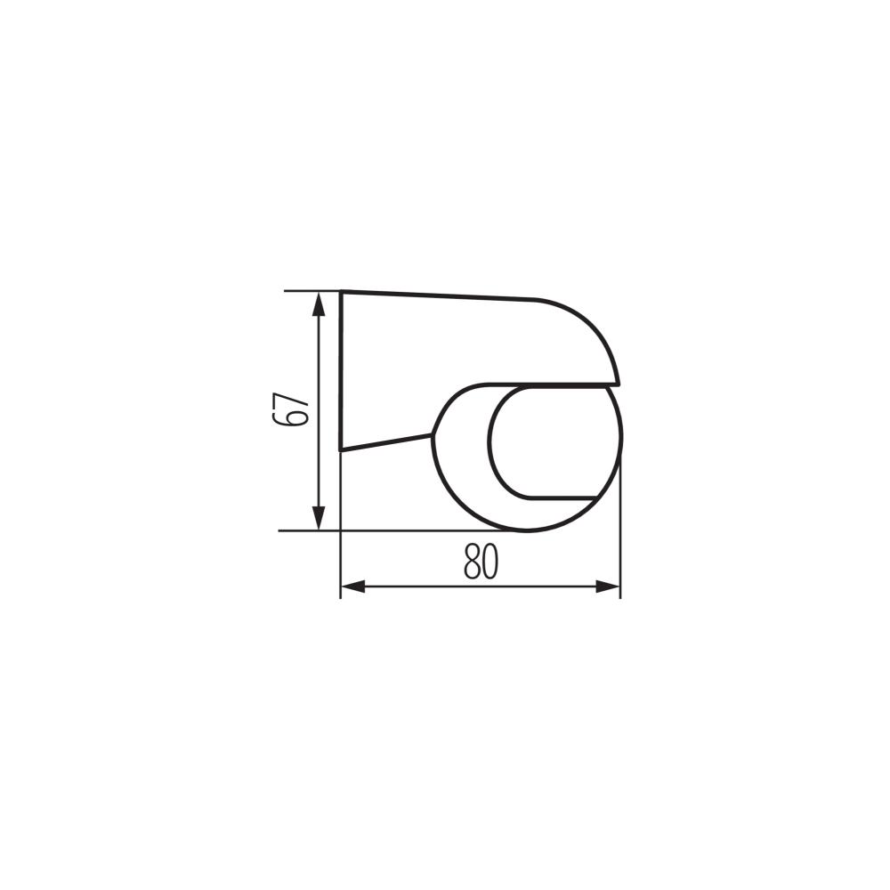 Bewegungsmelder ALER MINI PIR Sensor Aufputz 800W schwarz weiß 23459