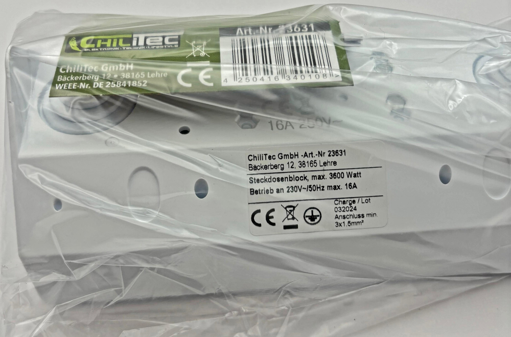 3-fach Steckdosenblock weiss matt Aufbau-Steckdosen 23631