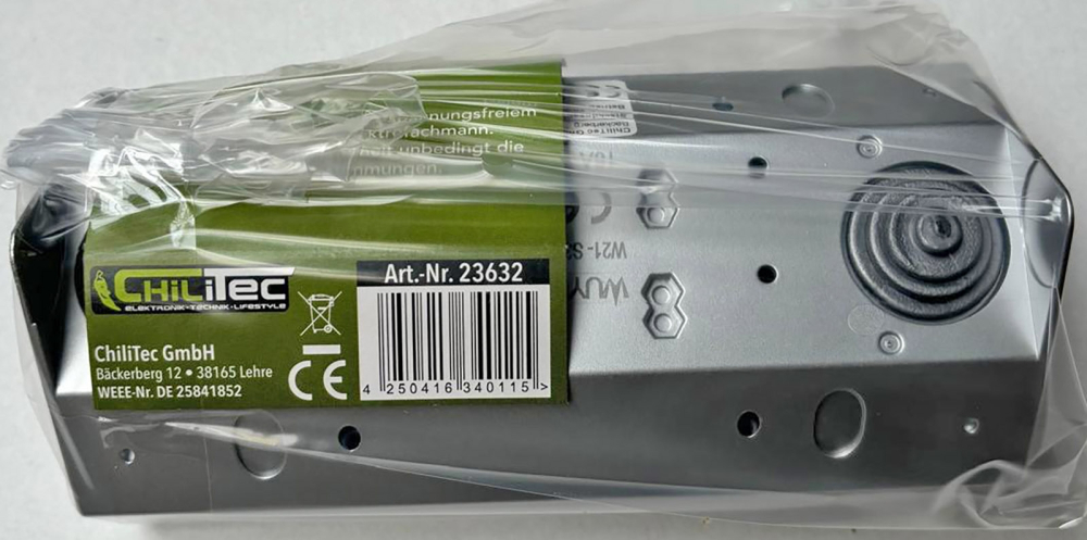 3-fach Steckdosenblock silber Aufbau-Steckdosen 23632