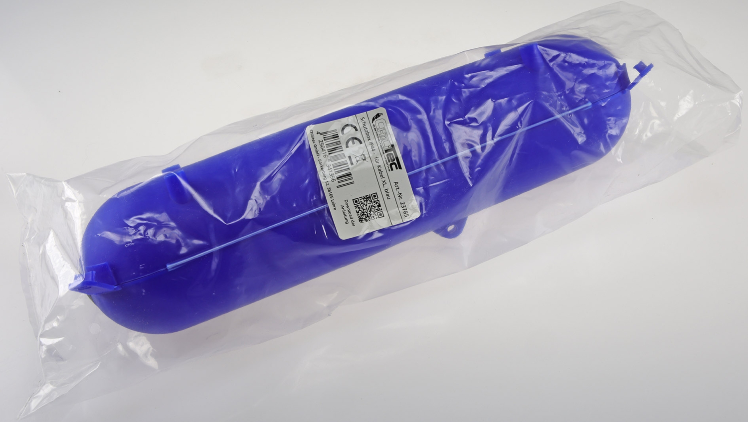 ChiliTec Kabelschutzbox für Aussen IP44 XL für CEE, LxØ 365x90mm, Blau 23785