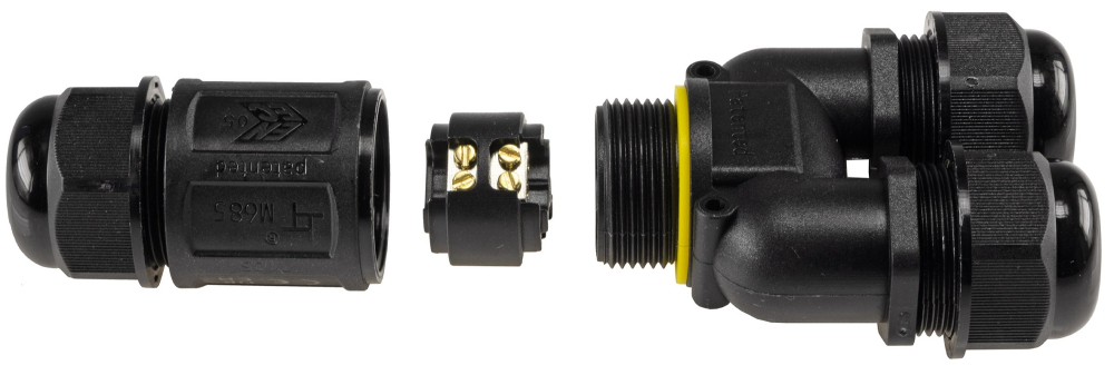 Kabelverbinder Y-Form IP68 3polig schwarz Kabel Ø8-12mm 23809