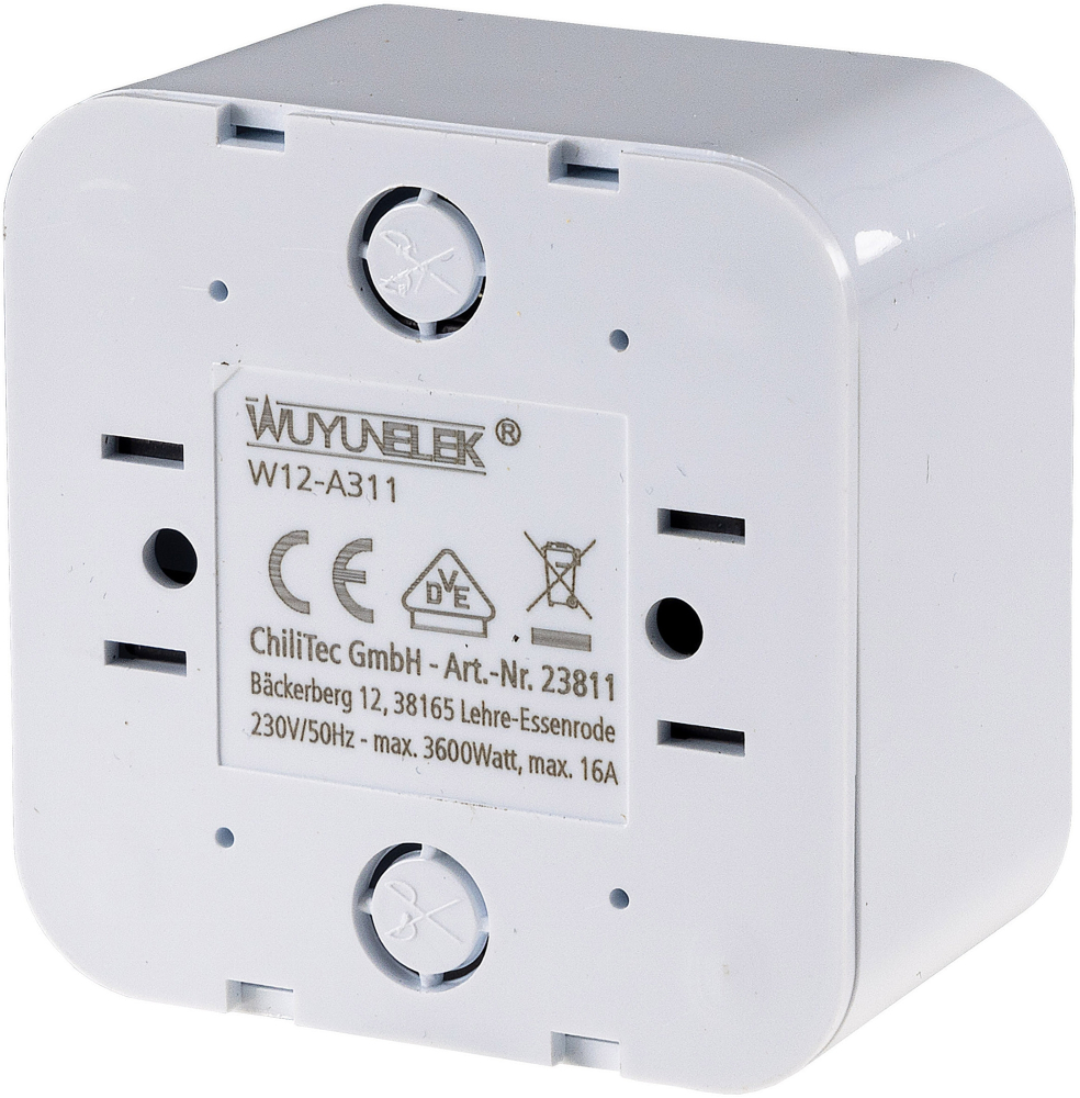 FASKO Steckdose Weiß Aufputz mit erhöhtem Einsteckschutz ChiliTec 23811
