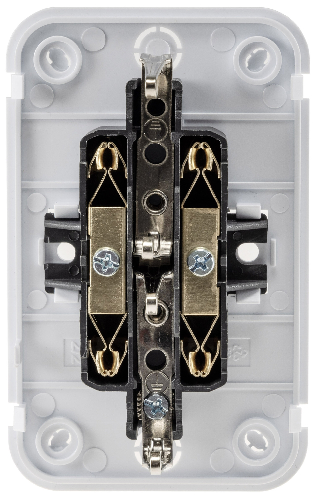 FASKO Doppel-Steckdose Weiß Aufputz Berührungsschutz ChiliTec 23813