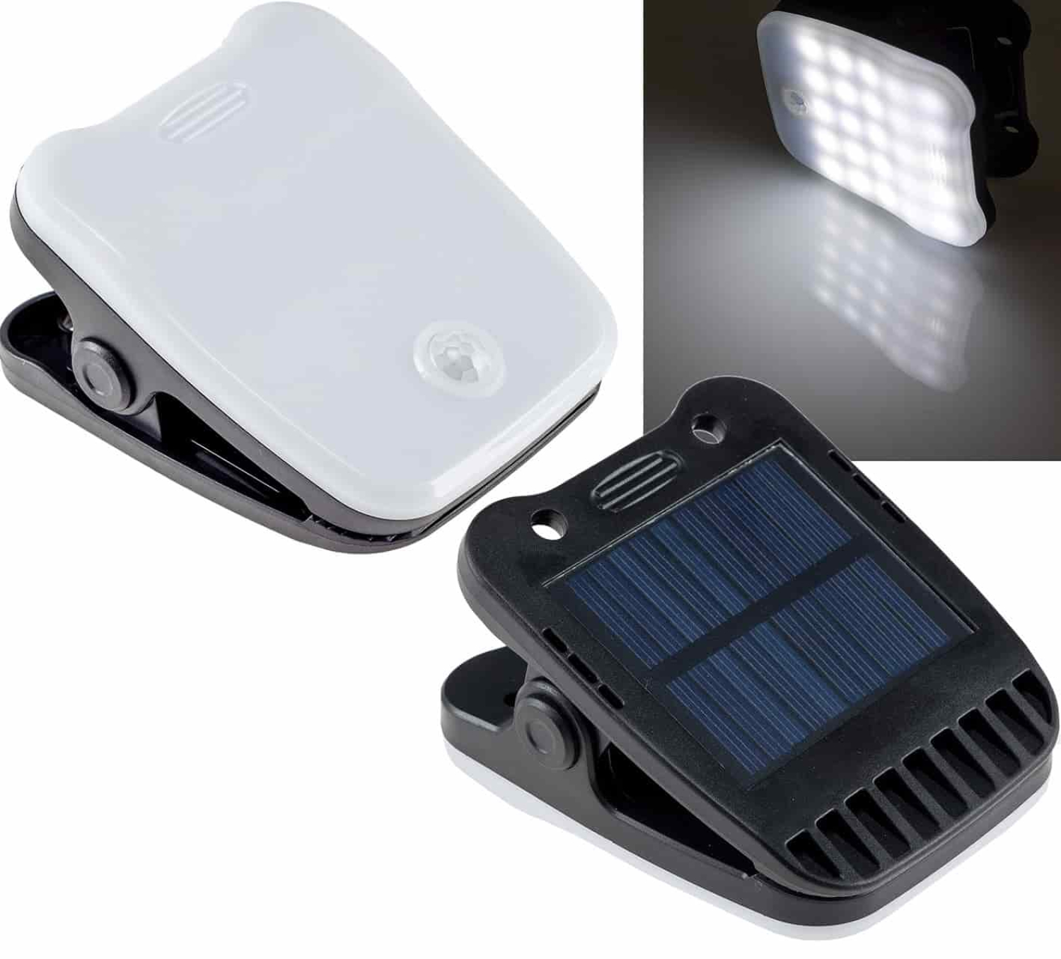 ChiliTec LED Solar Klemmleuchte "SWK 8020" PIR Bewegungsmelder IP44 23855