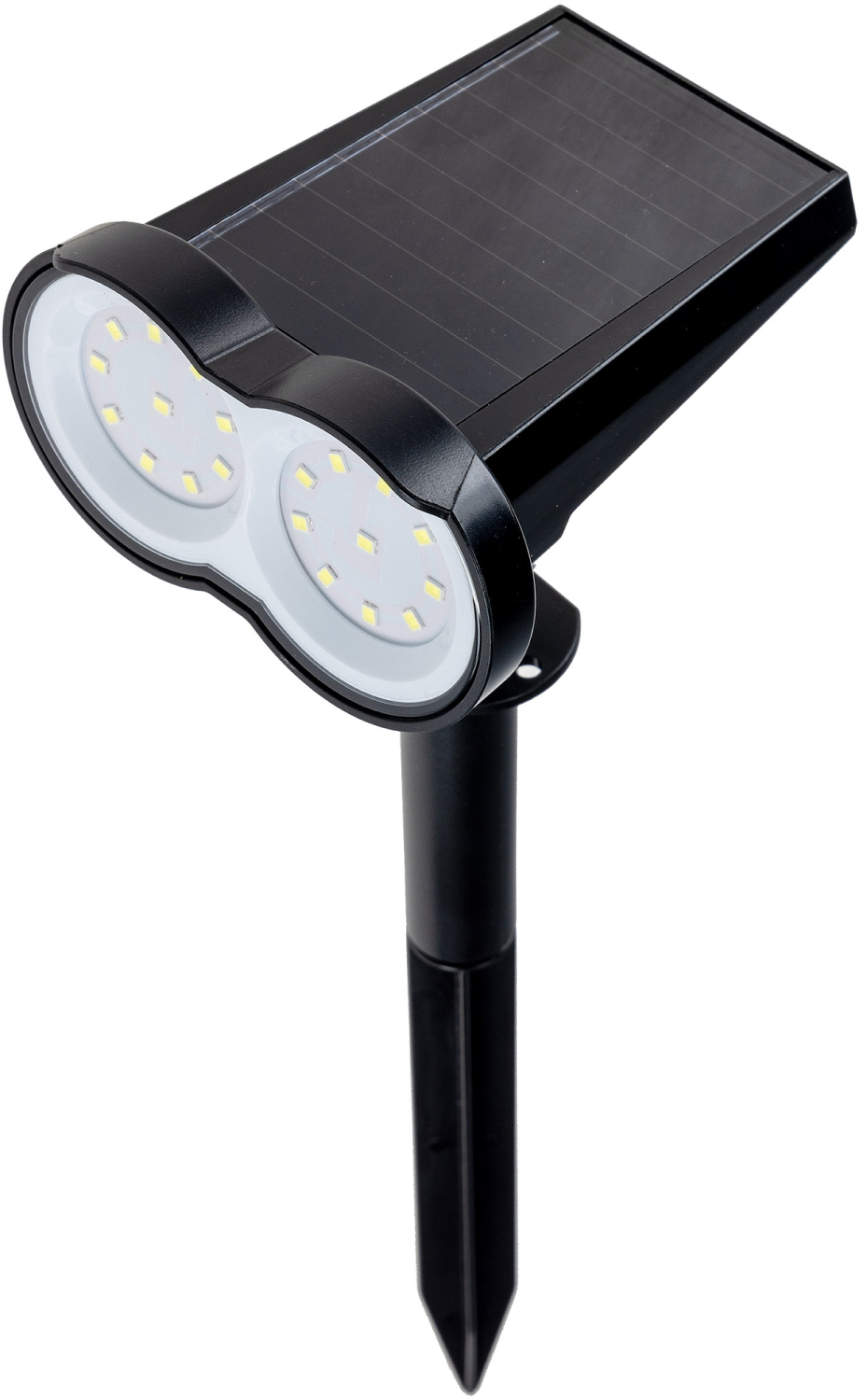 ChiliTec LED Solar Gartenstrahler mit Erdspieß und Dämmerungssensor IP65 23859