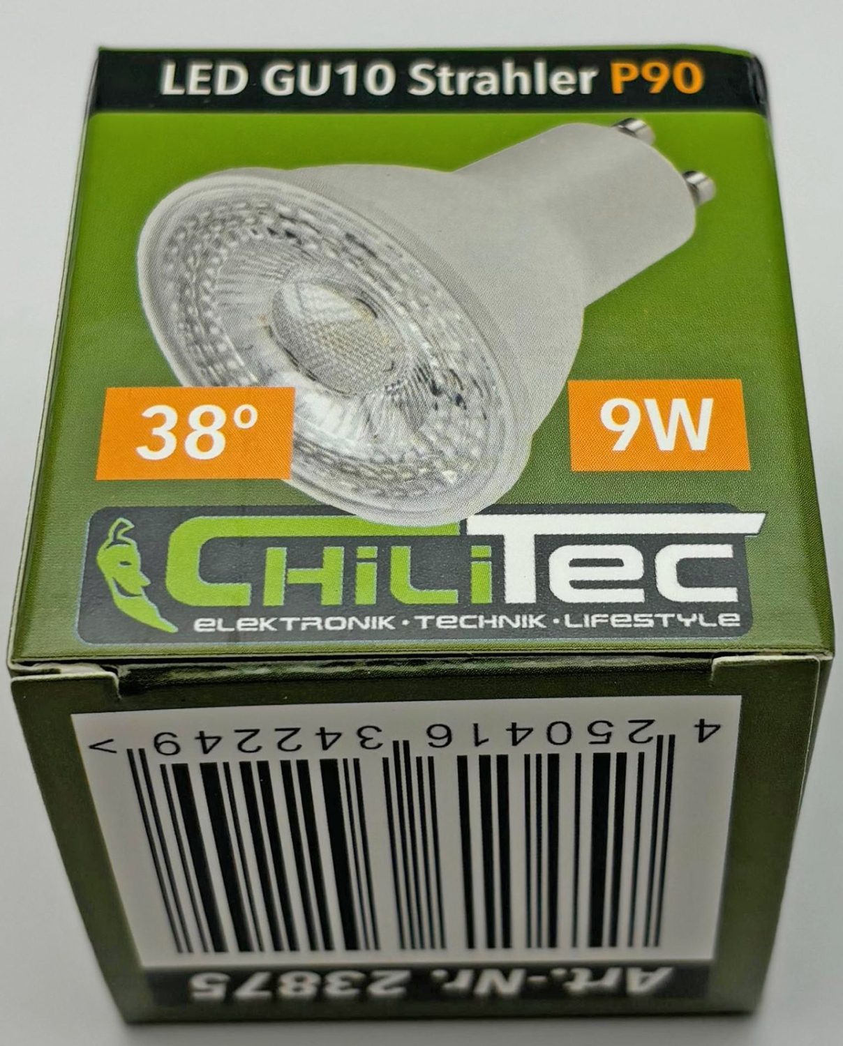 ChiliTec LED Strahler GU10 "P90" neutralweiß 896lm 9W 38° 4146K 23875