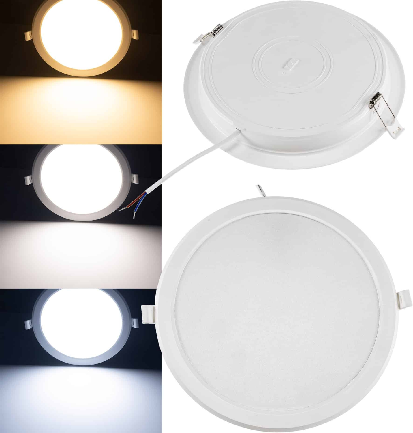 LED Licht-Panel "CKP-22 CCT" 22W 3000/4000/6200K Ø223mm Einbauleuchte 23888