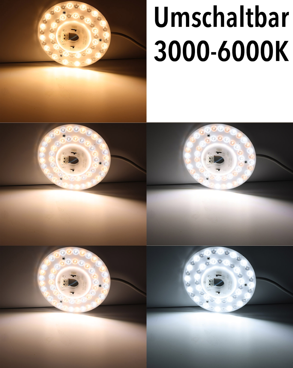 ChiliTec LED Modul "UM1224cct" Ø17cm, 12-18-24W, 3000-6000K, Magnethalter 23995 - Leuchten Umrüstung