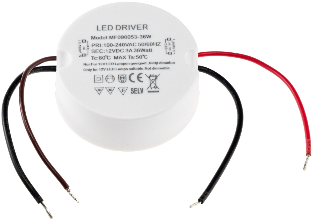 LED Trafo 12VDC 0,5-36W CT-36E 24018
