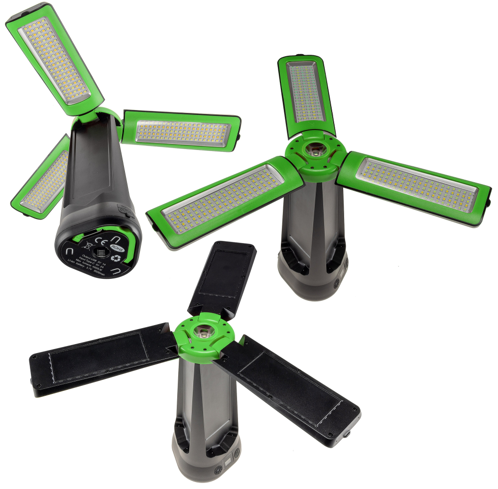 30W LED Baustrahler mit Akku "BSA-30s" Stativ 2700lm 2700K 4500K 6000K 24028