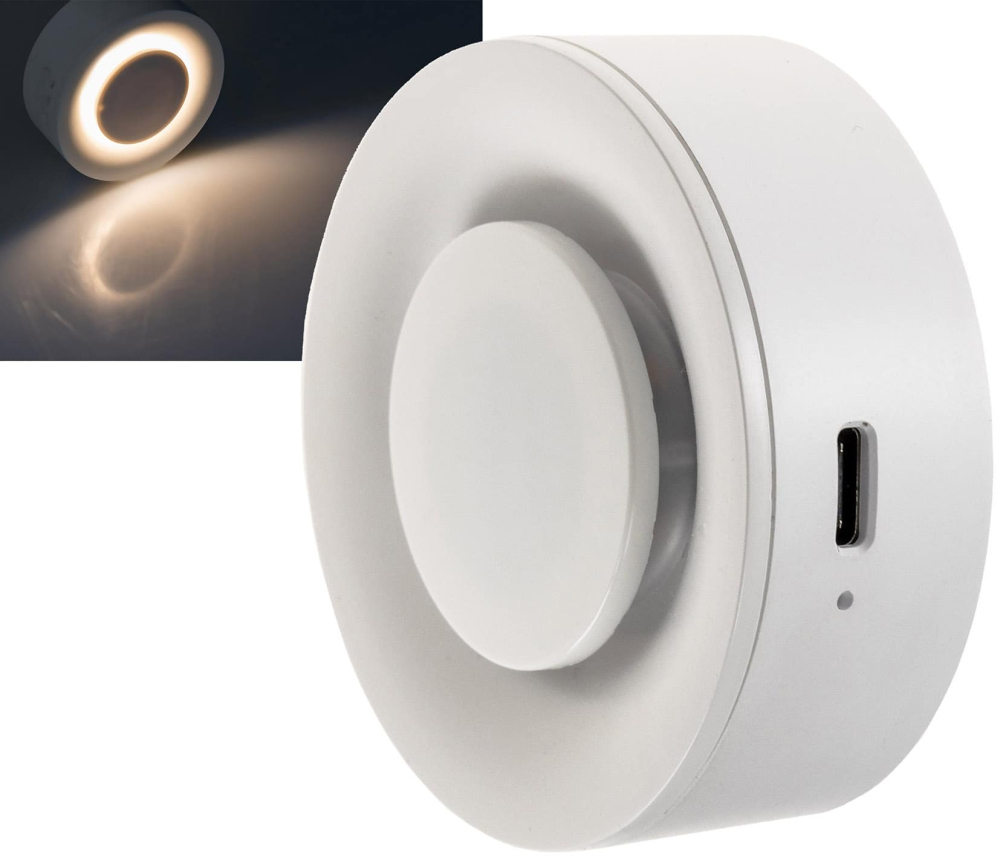 LED Nachtlicht mit Bewegungsmelder Akku Dämmerungssensor 2700K 24048