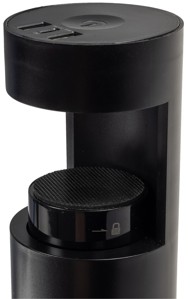 3-fach Tischsteckdosen Einbau "CT-KS 3" USB-A + USB-C, 3m Kabel, schwarz 24051