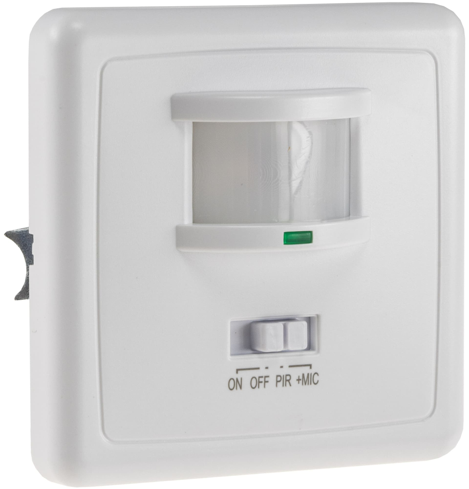 Bewegungsmelder 160° IP20 "CT-AB160" IR & Akkustiksensor 3-Draht weiß Unterputz 24058