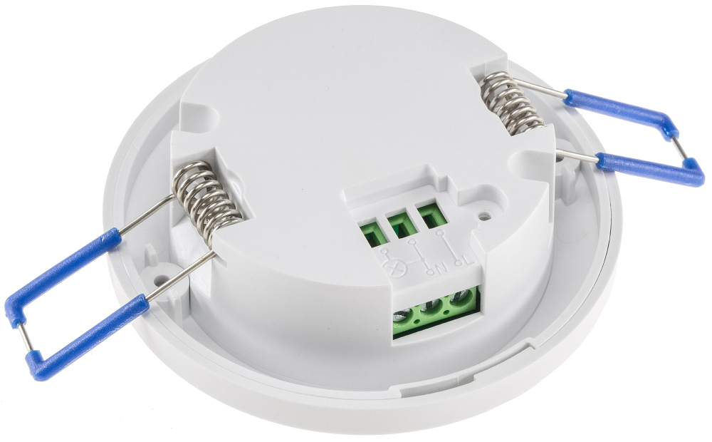 PIR Bewegungsmelder für Deckeneinbau + Aufputz 360°, LED geeignet, 8m Detektion, weiß, 24061