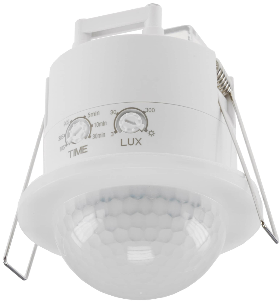 PIR Bewegungsmelder 360° IP54 Präsenzfunktion 20m Reichweite Einbau 3-Draht 24062